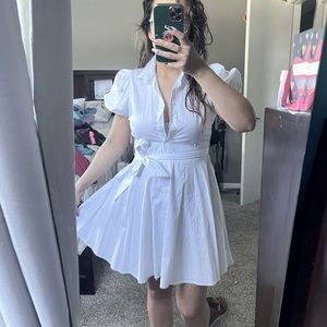 White shirt dress